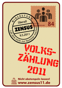 AK ZENSUS Plakat Volkszählung 2011 SDS Hochschulgruppe Uni Hamburg